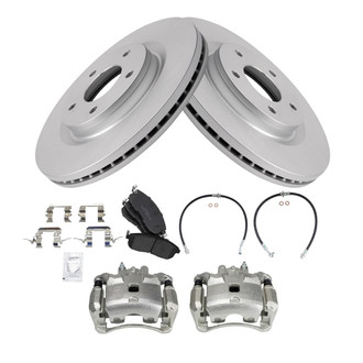 TRQ® - Front Disc Brake Kit with Ceramic Pads, Calipers and Hoses