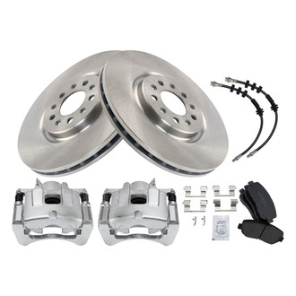 TRQ® - Disc Brake Kit with Ceramic Pads, Calipers and Hoses