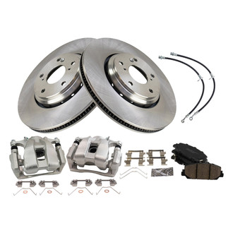 TRQ® - Front Disc Brake Kit with Ceramic Pads, Calipers and Hoses