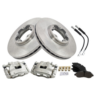 TRQ® - Disc Brake Kit with Ceramic Pads, Calipers and Hoses