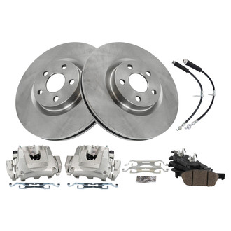 TRQ® - Disc Brake Kit with Ceramic Pads, Calipers and Hoses