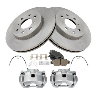 TRQ® - Front Disc Brake Kit with Ceramic Pads, Calipers and Hoses