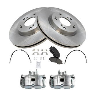 TRQ® - Disc Brake Kit with Ceramic Pads, Calipers and Hoses