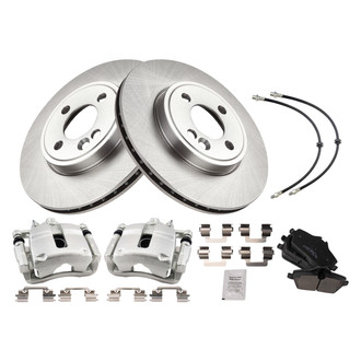 TRQ® - Front Disc Brake Kit with Ceramic Pads, Calipers and Hoses