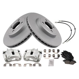 TRQ® - Front Disc Brake Kit with Ceramic Pads, Calipers and Hoses