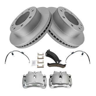 TRQ® - Front Disc Brake Kit with Ceramic Pads, Calipers and Hoses