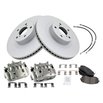 TRQ® - Front Disc Brake Kit with Ceramic Pads, Calipers and Hoses