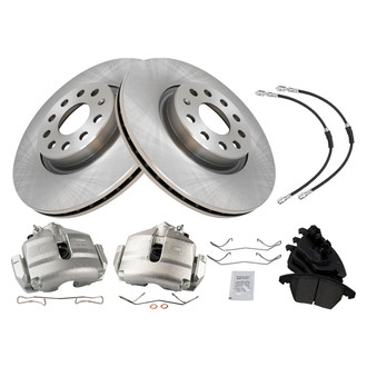 TRQ® - Front Disc Brake Kit with Ceramic Pads, Calipers and Hoses