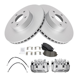 TRQ® - Front Disc Brake Kit with Ceramic Pads, Calipers and Hoses