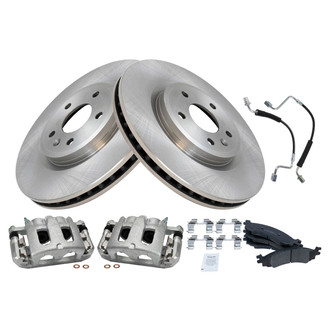 TRQ® - Front Disc Brake Kit with Ceramic Pads, Calipers and Hoses