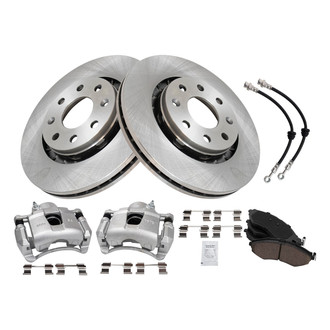 TRQ® - Disc Brake Kit with Ceramic Pads, Calipers and Hoses