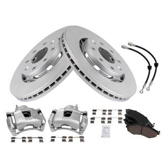 TRQ® - Front Disc Brake Kit with Ceramic Pads, Calipers and Hoses