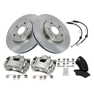 TRQ® - Disc Brake Kit with Ceramic Pads, Calipers and Hoses