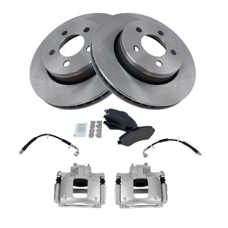 TRQ® - Disc Brake Kit with Ceramic Pads, Calipers and Hoses