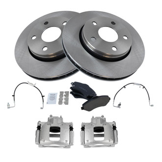 TRQ® - Disc Brake Kit with Ceramic Pads, Calipers and Hoses