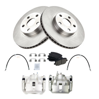 TRQ® - Front Disc Brake Kit with Ceramic Pads, Calipers and Hoses