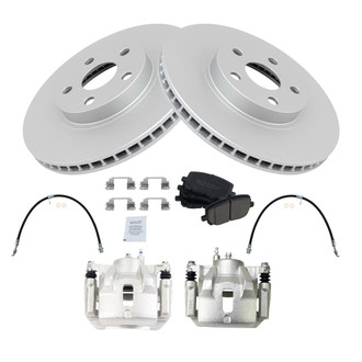 TRQ® - Front Disc Brake Kit with Ceramic Pads, Calipers and Hoses