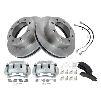 TRQ® - Disc Brake Kit with Ceramic Pads, Calipers and Hoses