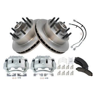 TRQ® - Front Disc Brake Kit with Ceramic Pads, Calipers and Hoses