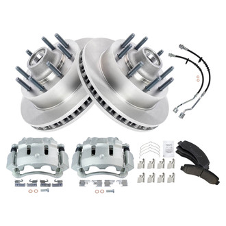 TRQ® - Front Disc Brake Kit with Ceramic Pads, Calipers and Hoses