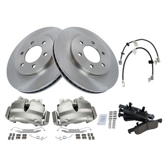 TRQ® - Disc Brake Kit with Ceramic Pads, Calipers and Hoses