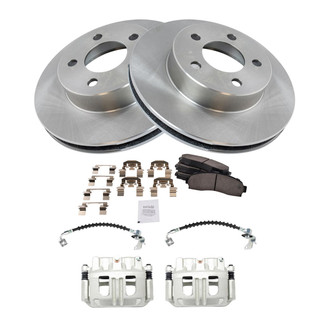 TRQ® - Front Disc Brake Kit with Ceramic Pads, Calipers and Hoses