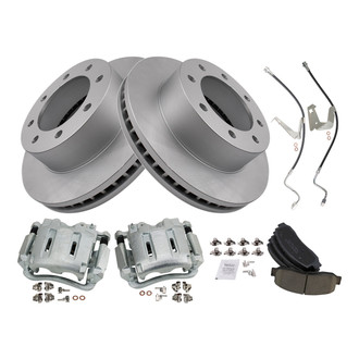 TRQ® - Front Disc Brake Kit with Ceramic Pads, Calipers and Hoses