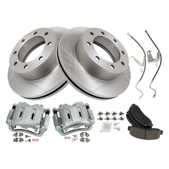 TRQ® - Front Disc Brake Kit with Ceramic Pads, Calipers and Hoses