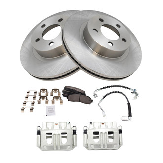 TRQ® - Front Disc Brake Kit with Ceramic Pads, Calipers and Hoses