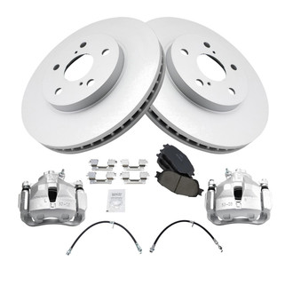 TRQ® - Front Disc Brake Kit with Ceramic Pads, Calipers and Hoses