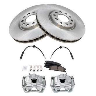 TRQ® - Disc Brake Kit with Ceramic Pads, Calipers and Hoses