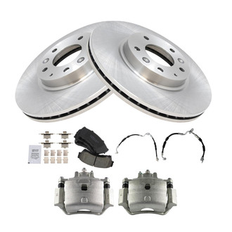 TRQ® - Front Disc Brake Kit with Ceramic Pads, Calipers and Hoses