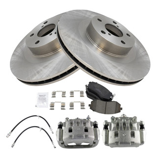 TRQ® - Disc Brake Kit with Ceramic Pads, Calipers and Hoses