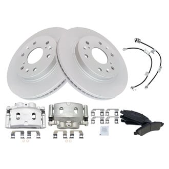 TRQ® - Front Disc Brake Kit with Ceramic Pads, Calipers and Hoses