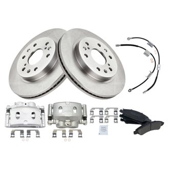 TRQ® - Front Disc Brake Kit with Ceramic Pads, Calipers and Hoses