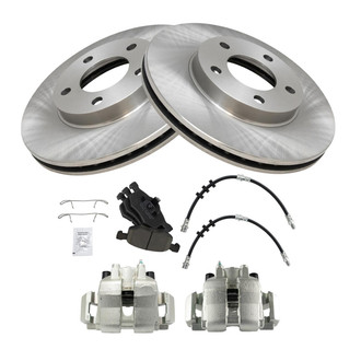 TRQ® - Disc Brake Kit with Ceramic Pads, Calipers and Hoses