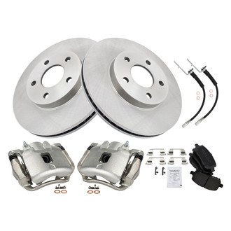 TRQ® - Disc Brake Kit with Ceramic Pads, Calipers and Hoses