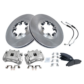 TRQ® - Disc Brake Kit with Ceramic Pads, Calipers and Hoses