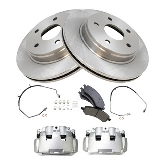 TRQ® - Front Disc Brake Kit with Ceramic Pads, Calipers and Hoses