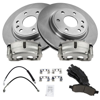 TRQ® - Front Disc Brake Kit with Ceramic Pads, Calipers and Hoses
