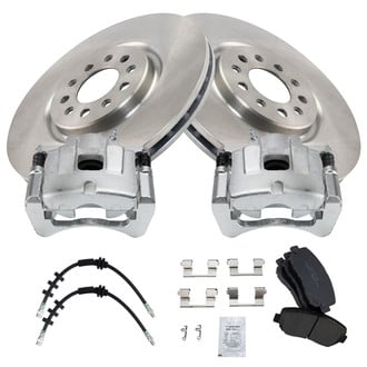 TRQ® - Front Disc Brake Kit with Ceramic Pads, Calipers and Hoses