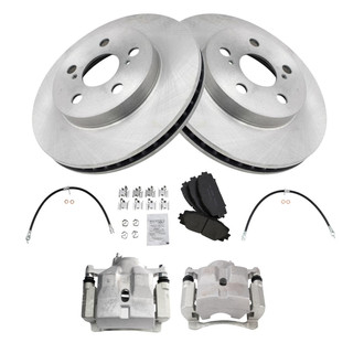 TRQ® - Disc Brake Kit with Ceramic Pads, Calipers and Hoses