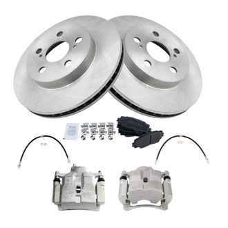 TRQ® - Disc Brake Kit with Semi-Metallic Pads, Calipers and Hoses
