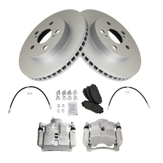 TRQ® - Front Disc Brake Kit with Ceramic Pads, Calipers and Hoses