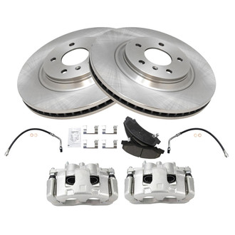 TRQ® - Disc Brake Kit with Ceramic Pads, Calipers and Hoses