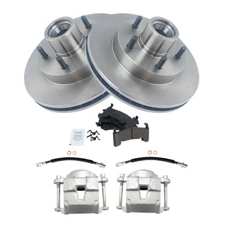 TRQ® - Front Disc Brake Kit with Ceramic Pads, Calipers and Hoses
