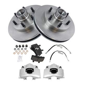 TRQ® - Front Disc Brake Kit with Ceramic Pads, Calipers and Hoses