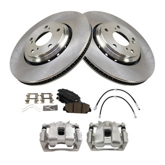 TRQ® - Disc Brake Kit with Ceramic Pads, Calipers and Hoses