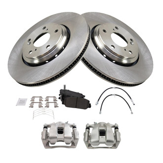 TRQ® - Front Disc Brake Kit with Ceramic Pads, Calipers and Hoses