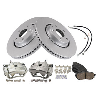 TRQ® - Front Disc Brake Kit with Ceramic Pads, Calipers and Hoses